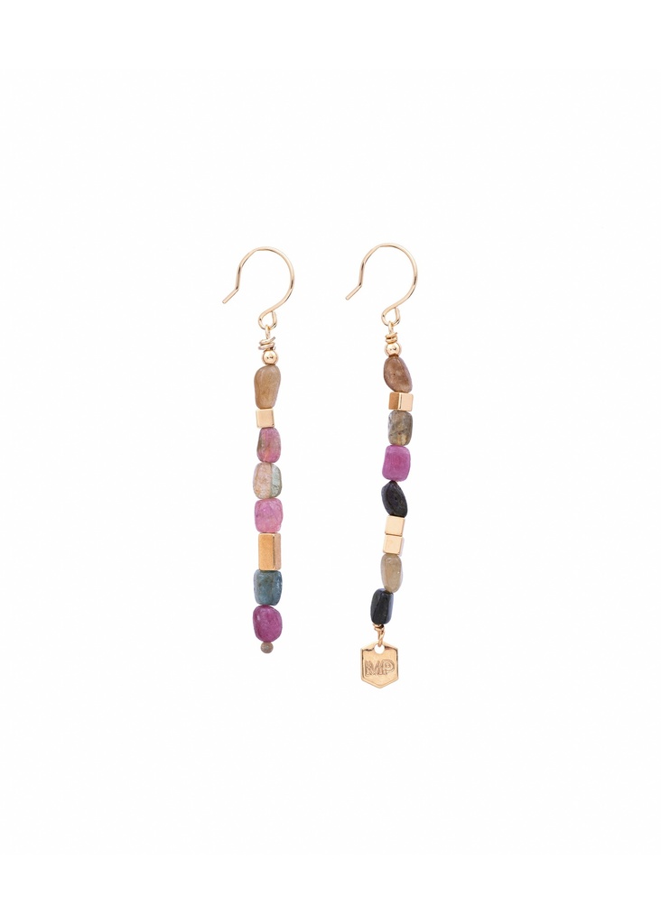 [241.HOBO-E-GTM] HOBO - BOUCLES D'OREILLES | Gold Tourmaline