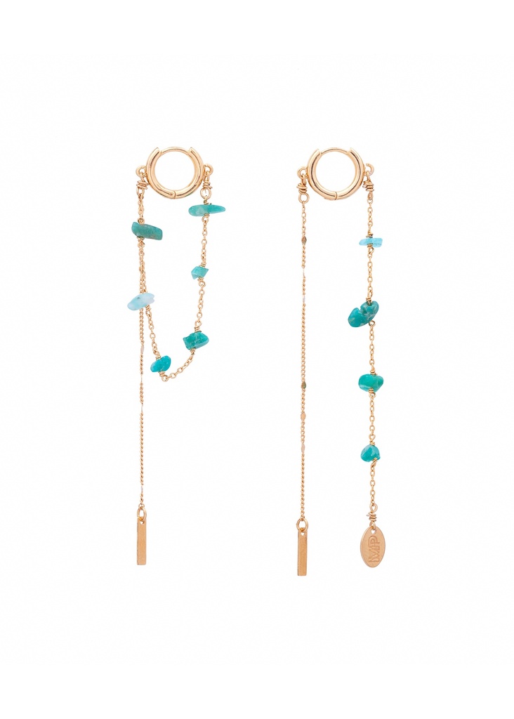 KENZA - BOUCLES D'OREILLES | Gold Menthe