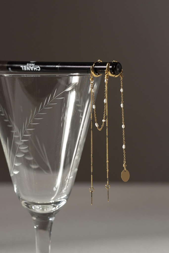 KENZA - BOUCLES D'OREILLES | Gold Pearl
