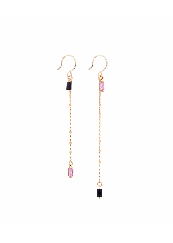 [241.NALA-E-GB] NALA - BOUCLES D'OREILLES | Gold Black