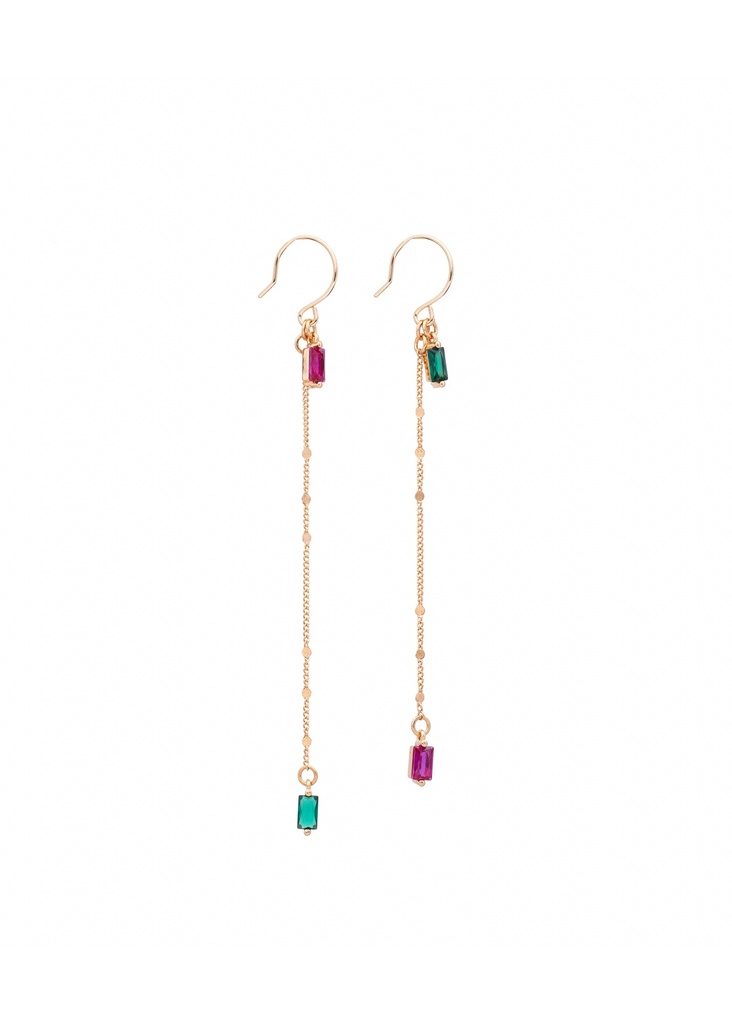 NALA - BOUCLES D'OREILLES | Gold Green