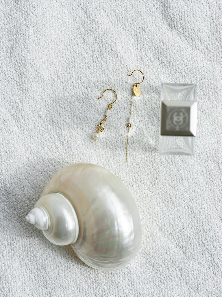 SNAKE/XS - BOUCLES D'OREILLES | Gold White