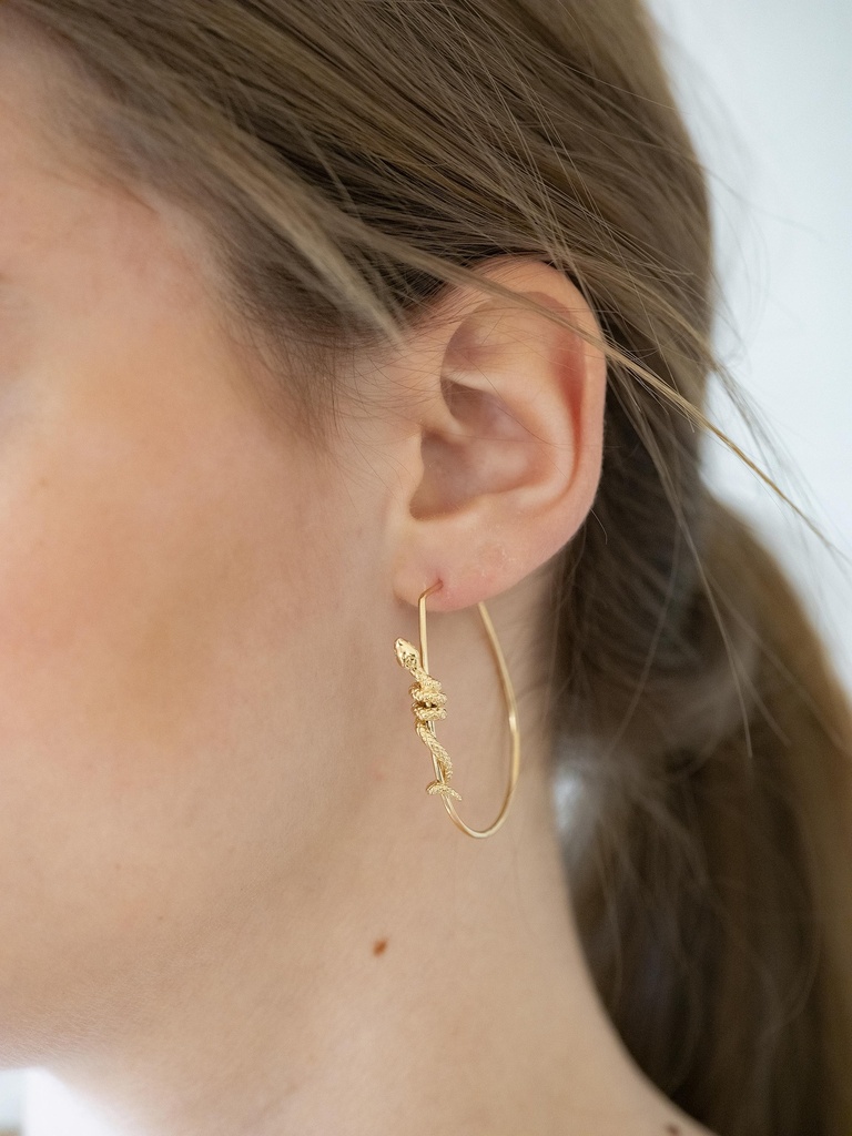 [241.SNAKY/M-G] SNAKY - EARRING | Gold