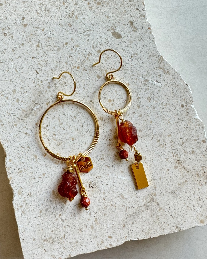 UMA - BOUCLES D'OREILLES | Gold Brown