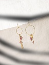 UMA - BOUCLES D'OREILLES | Gold Pink