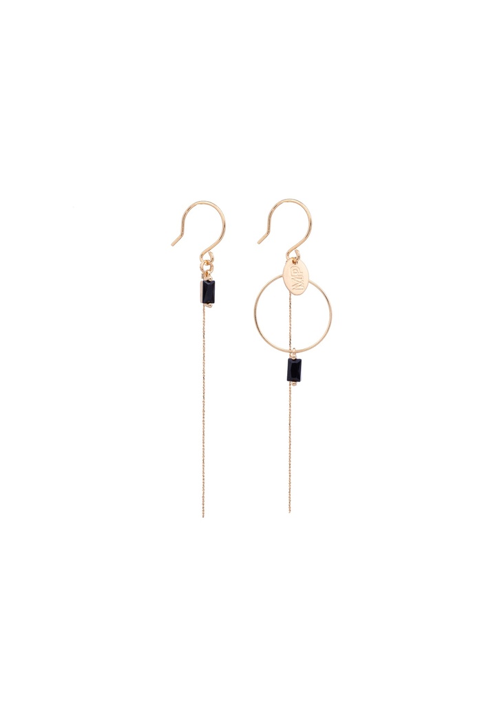 [241.VENUS-E-GB] VENUS - BOUCLES D'OREILLES | Gold Black