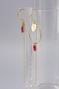 VENUS - OORBELLEN | Gold Fuchsia