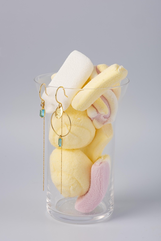 [241.VENUS-E-GT] VENUS - BOUCLES D'OREILLES | Gold Turquoise