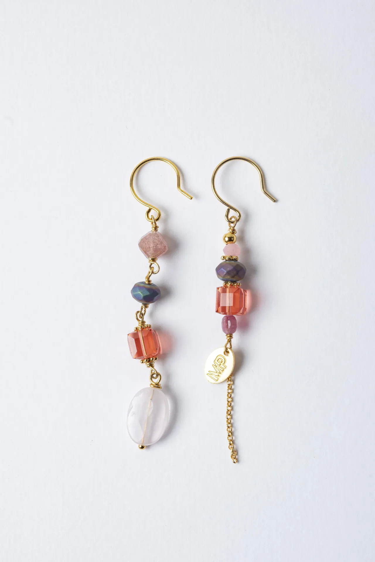 [241.VERY2-E-GP] VERY2 - BOUCLES D'OREILLES | Gold Pink