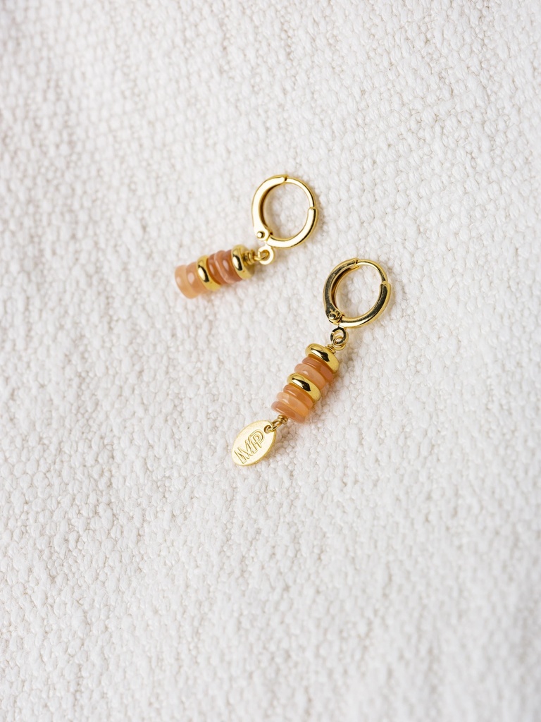 [241.VIRGIL-E-BERRY] VIRGIL - OORBELLEN | Gold Pink