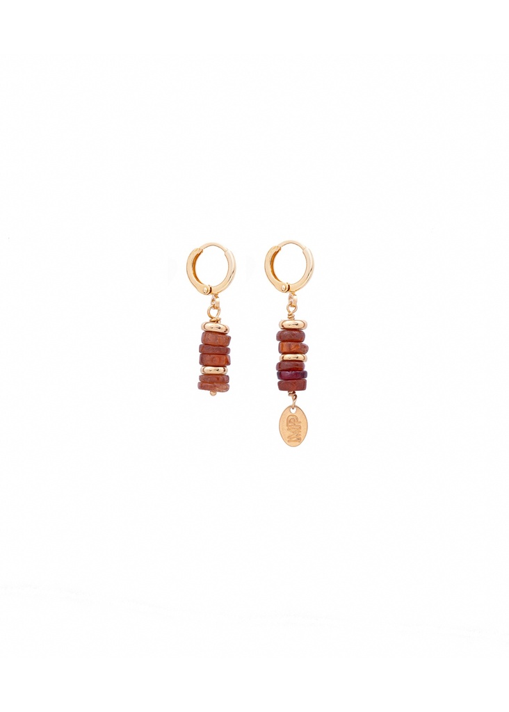 VIRGIL - BOUCLES D'OREILLES | Gold Brown