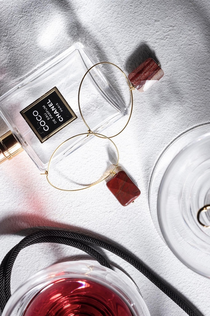 BODY- BOUCLES D'OREILLES | Gold Bordeaux