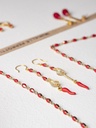 CHILI - BOUCLES D'OREILLES | Gold Red