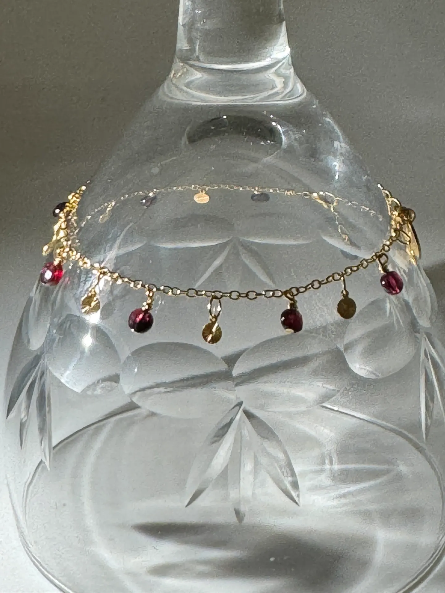 [242.GIUSY-B-GBU] GIUSY - ARMBAND | Gold Bordeaux