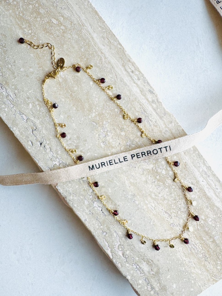 [242.GIUSY-N-GBU] GIUSY - COLLIER | Gold Bordeaux