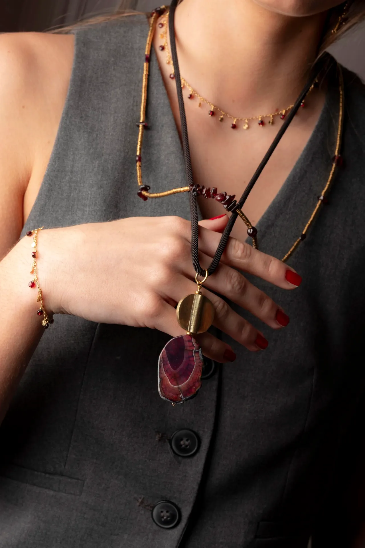 JIMMY - COLLIER | Gold Bordeaux
