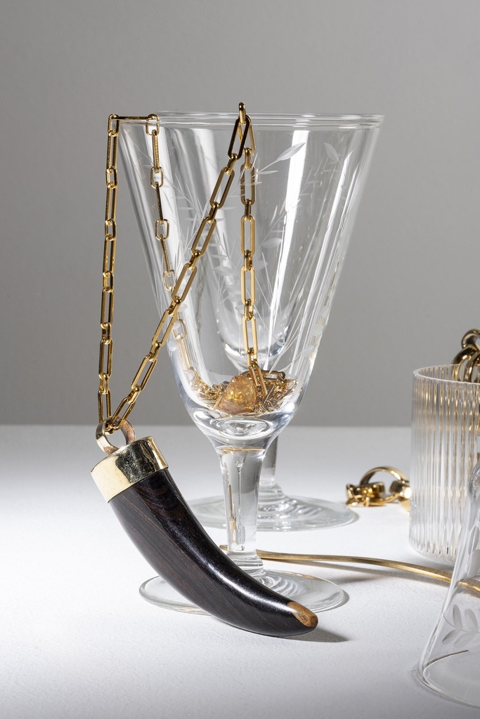 [242.JOKER-N-GBR] JOKER - NECKLACE | Gold Brown