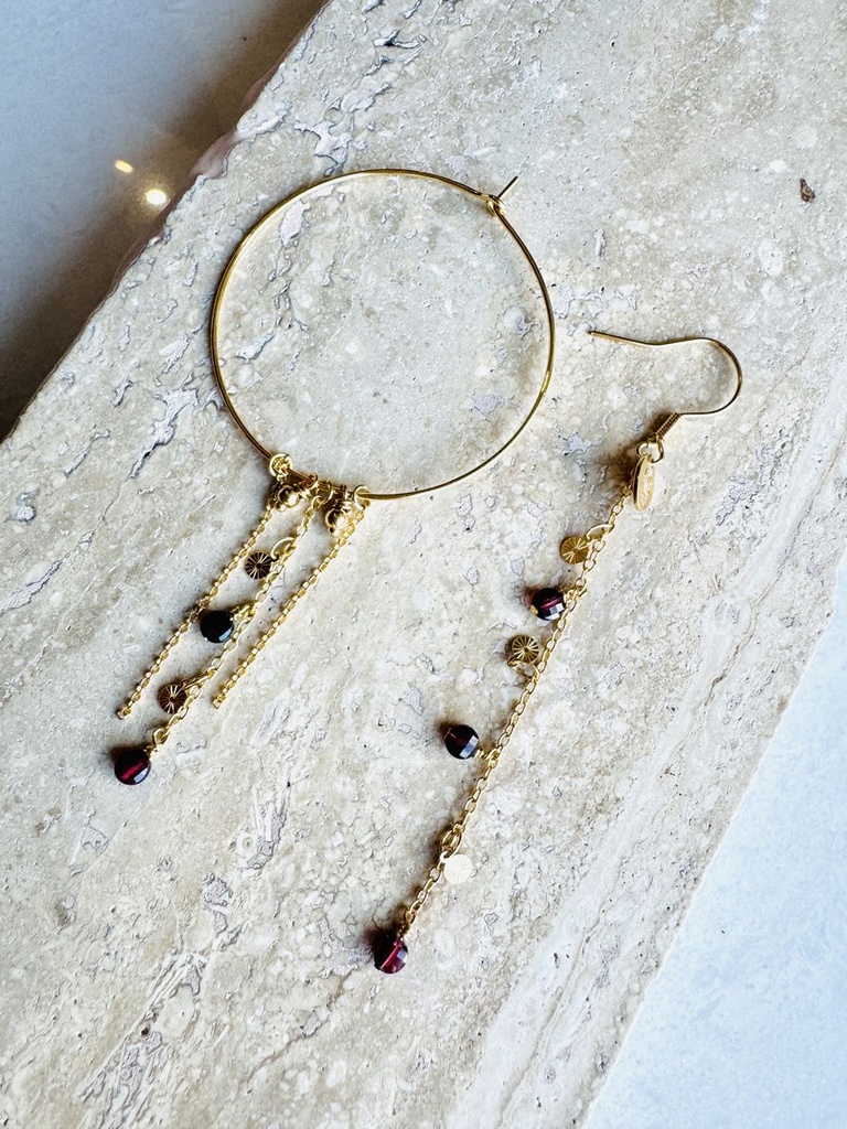 LOU - BOUCLES D'OREILLES | Gold Bordeaux