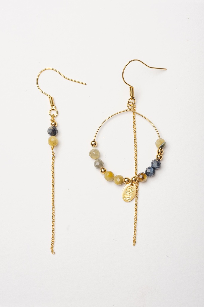 MP - BOUCLES D'OREILLES | Gold blueYellow