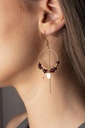 MP - BOUCLES D'OREILLES | Gold Burgundy