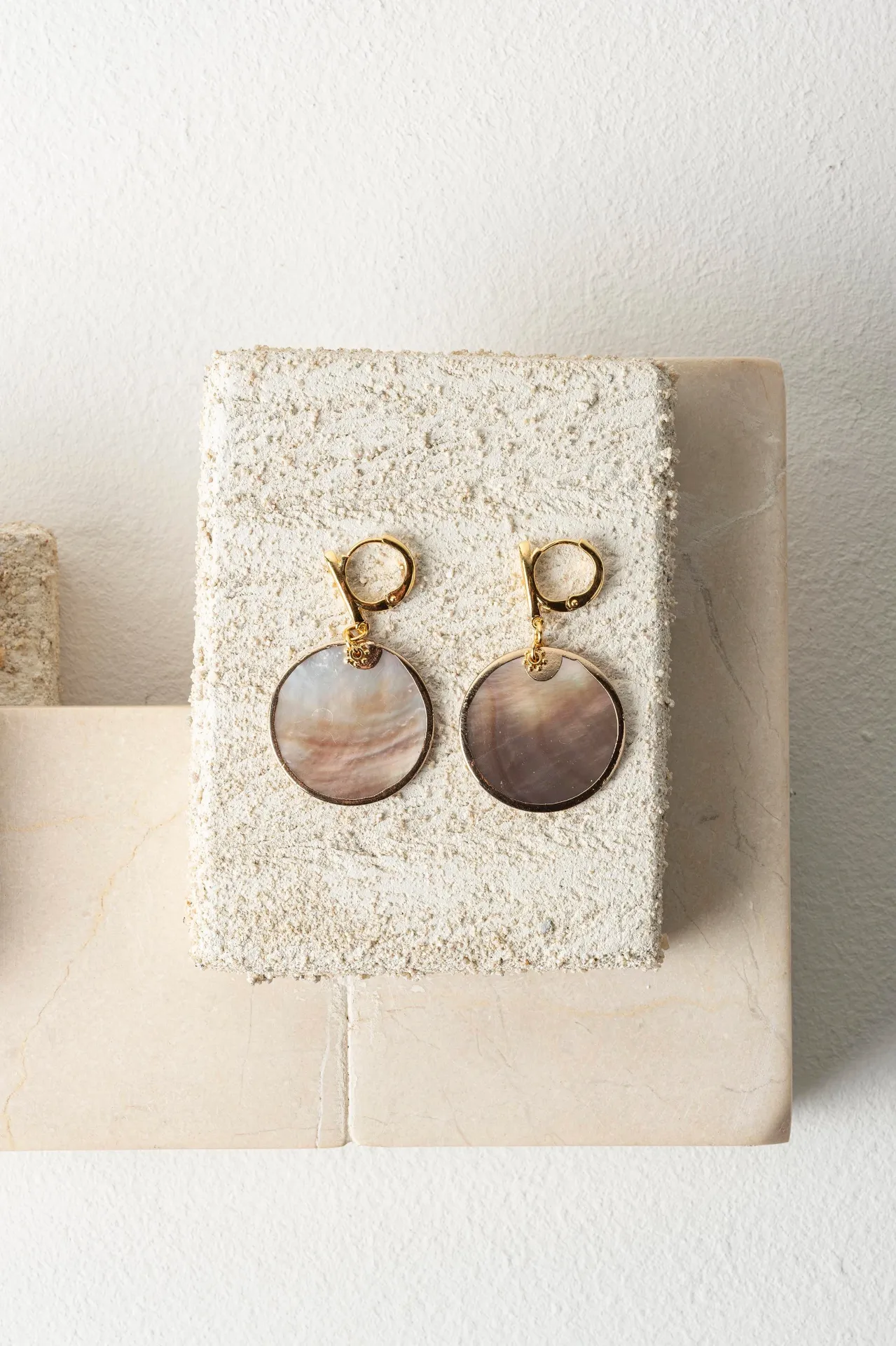 OHIO - BOUCLES D'OREILLES | Gold Pink