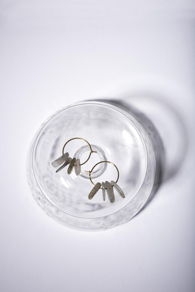 OLIVIO - BOUCLES D'OREILLES | Gold Grey