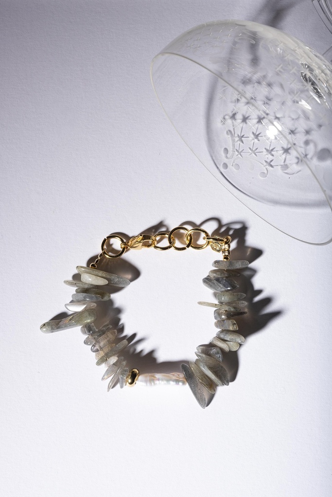 [242.OLIVIO-B-GREY] OLIVIO - ARMBAND | Gold Grey