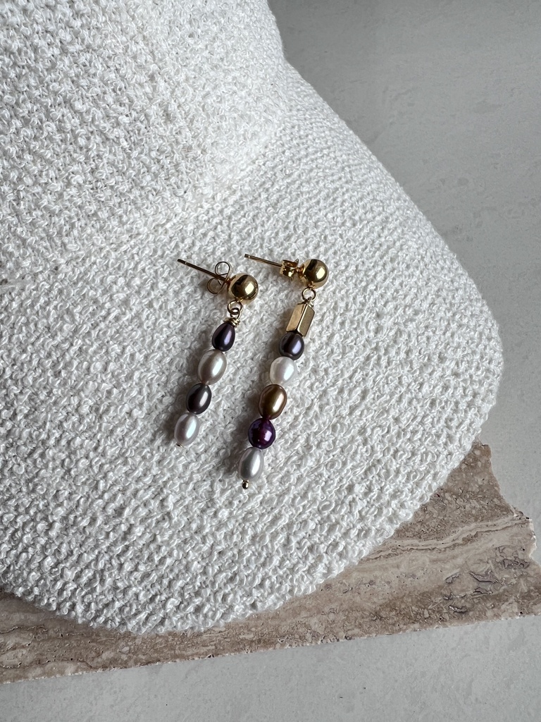 [242.ROMEO-E-G] ROMEO - BOUCLES D'OREILLES | Gold Multicolor