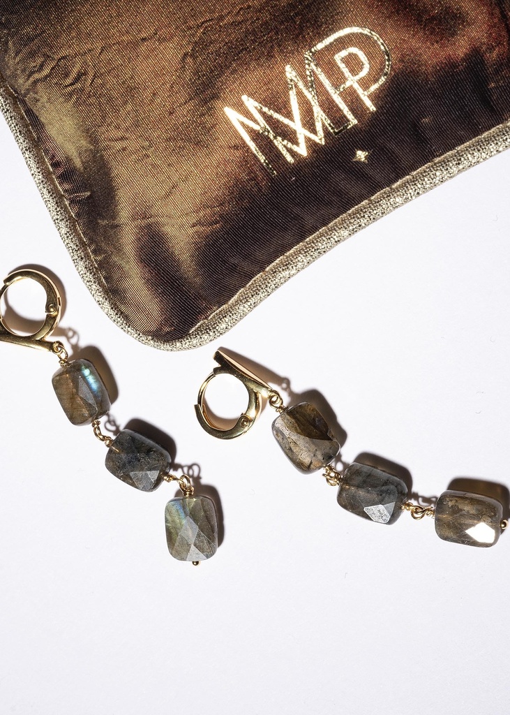 TEREZ/XS - BOUCLES D'OREILLES | Gold Grey