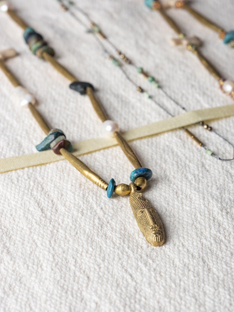 TOTEM - KETTING | Gold Turquoise