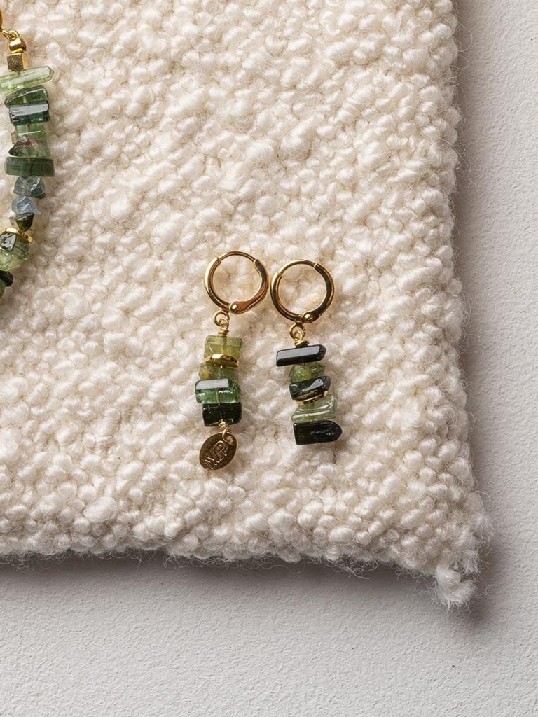 [242.VIRGIL24-E-GGR] VIRGIL - EARRINGS | Gold Green