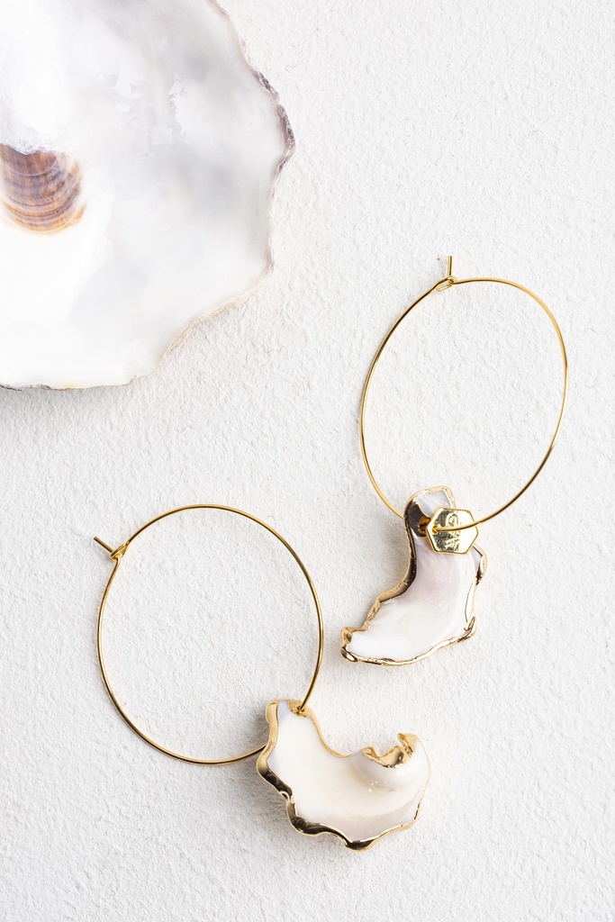 BIKINI - BOUCLES D'OREILLES | Gold Nacre