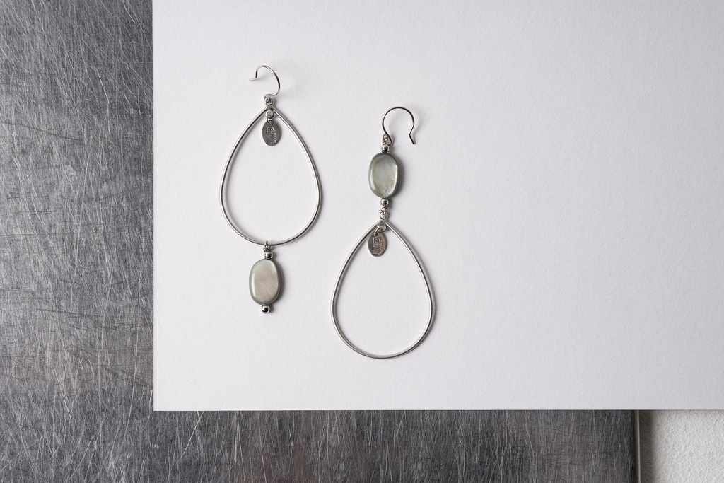 GOOD - OORBELLEN | Silver parelmoer