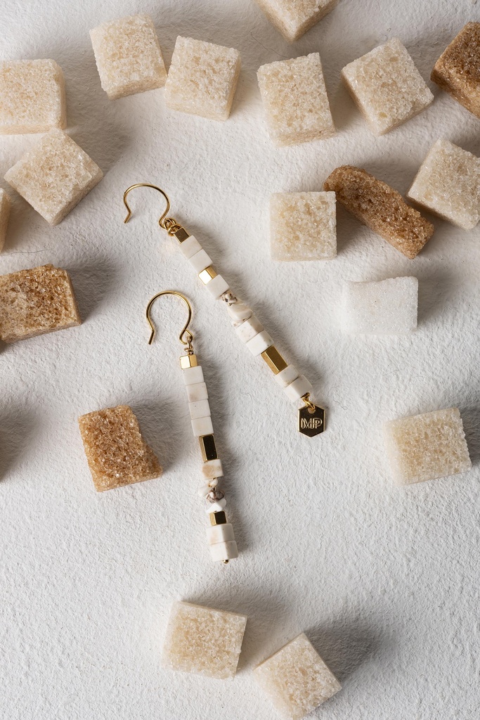 HOBO - BOUCLES D'OREILLES | Gold White