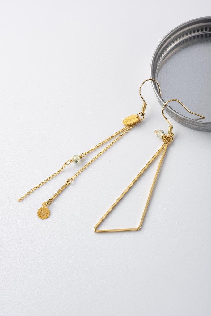 ISA - BOUCLES D'OREILLES | Gold Green