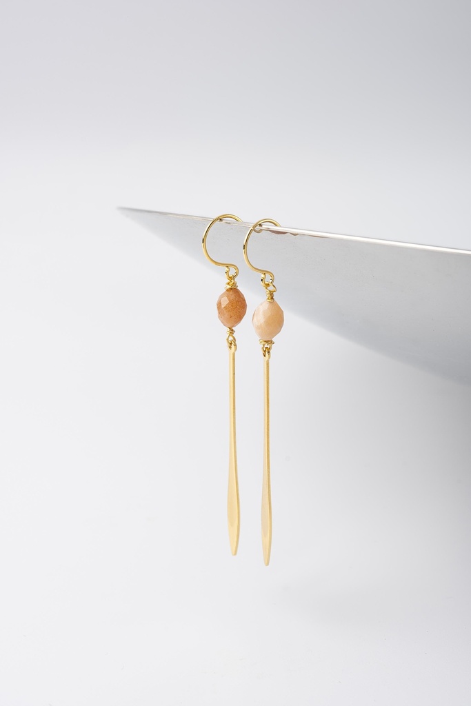 [251.KAYAK-E-GP] KAYAK - BOUCLES D'OREILLES | Gold Pink