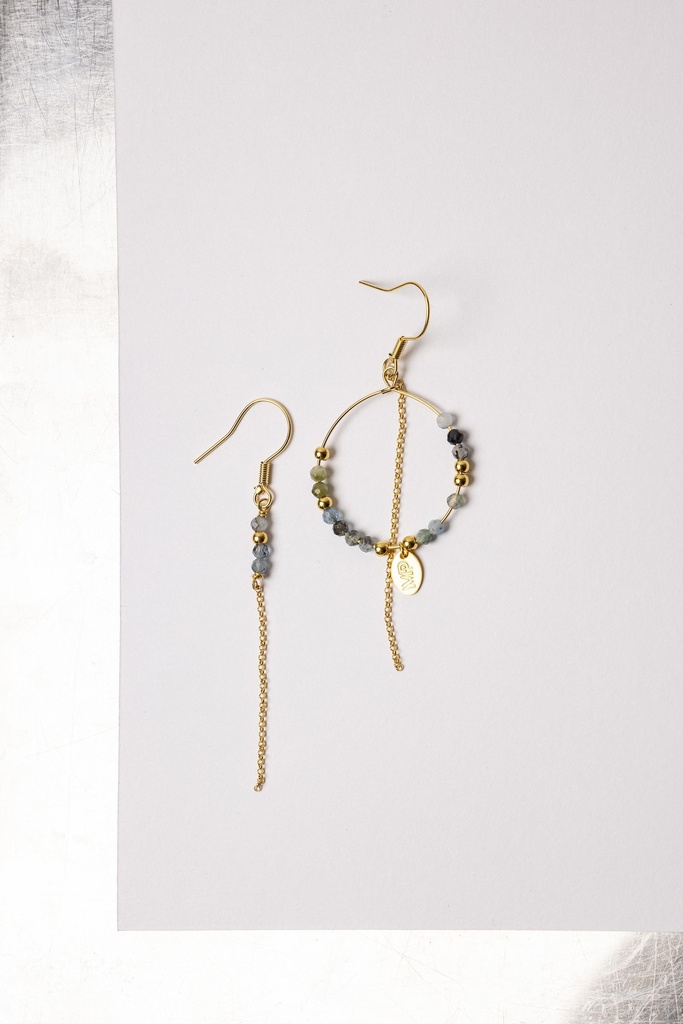 MP - BOUCLES D'OREILLES | Gold Blue