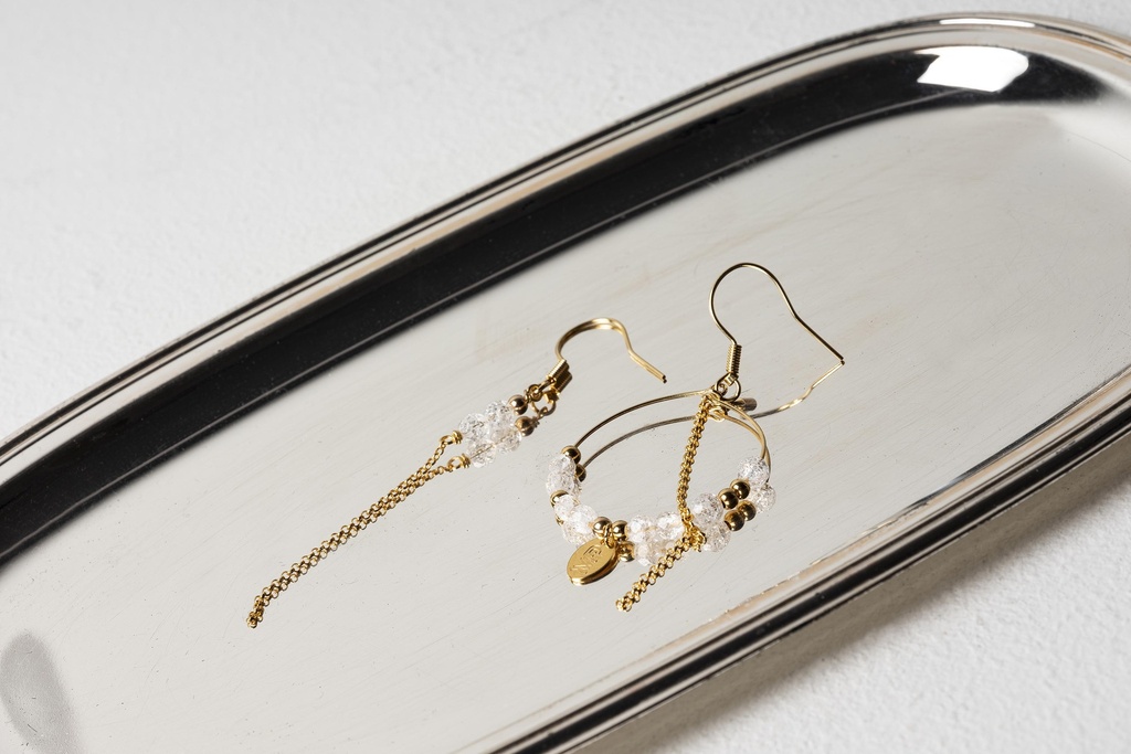 [251.MP-GCR] MP - BOUCLES D'OREILLES | Gold Cristal
