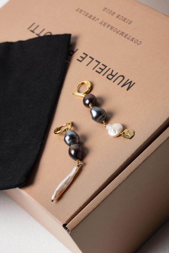MUSE - BOUCLES D'OREILLES | Gold Blue