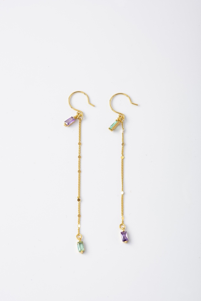 [251.NALA-E-GPU] NALA - BOUCLES D'OREILLES | Gold Purple