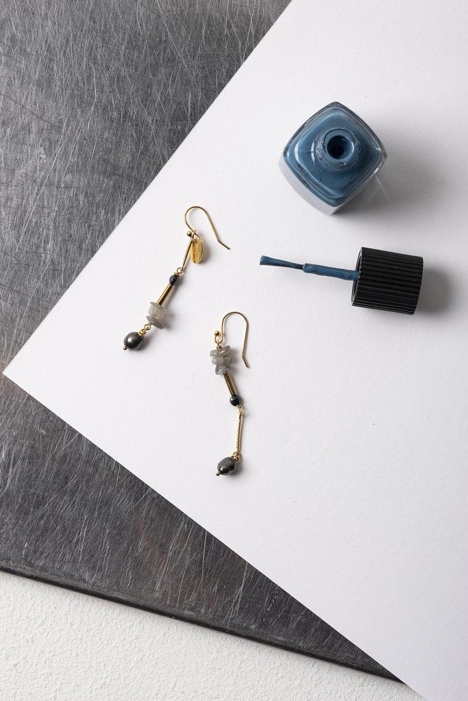 TERAPY - BOUCLES D'OREILLES | Gold Pearl