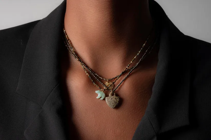 [251.TRIBU/XS-N-T] TRIBU - COLLIER | Gold Turquoise