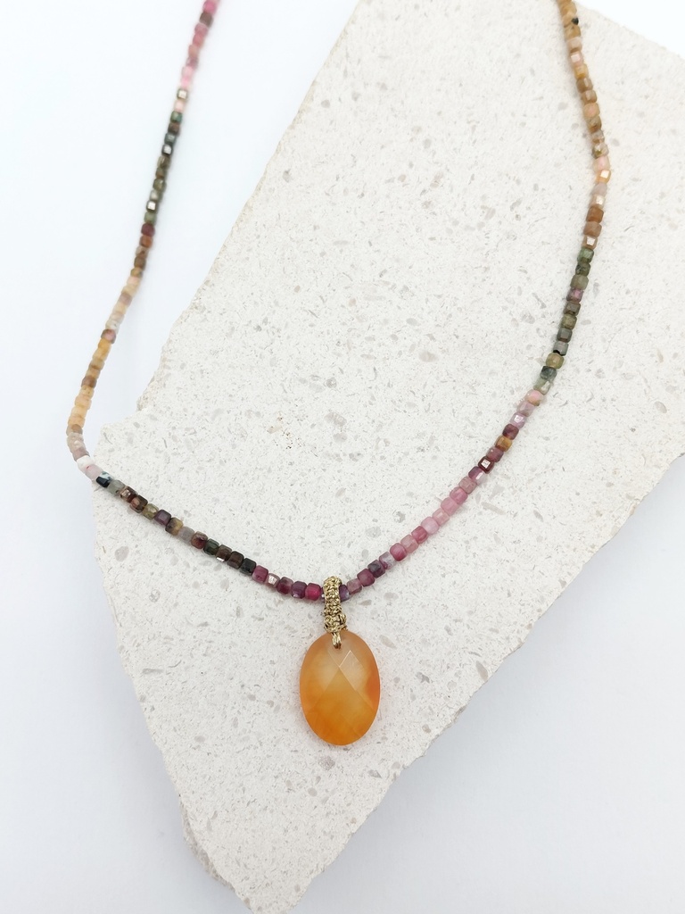 [252.CLYDE/C-N-GTM] CLYDE - NECKLACE | Gold Tourmaline
