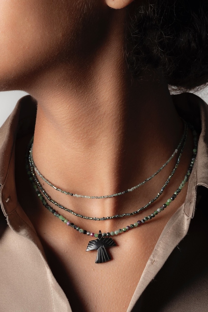 [252.COWBOY/B-GGR] COWBOY - NECKLACE | Green