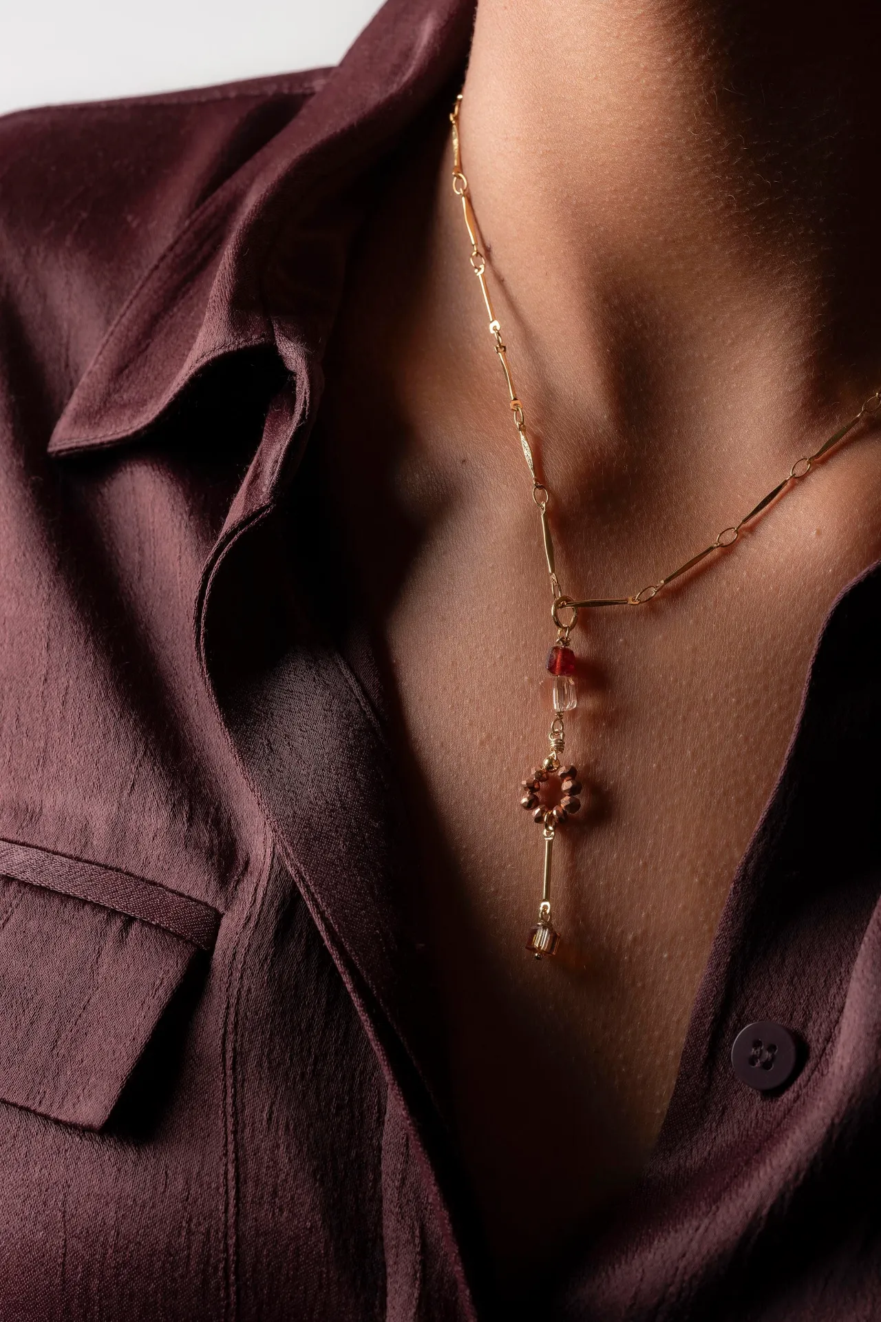 [252.KITZU-N-GP] KITZU - KETTING | Gold Pink