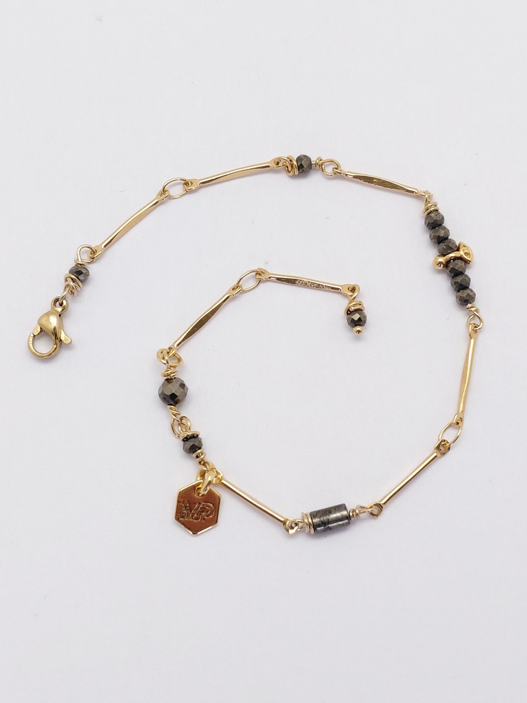 [252.MAXENCE-B-GPYR] MAXENCE - ARMBAND | Gold Grey