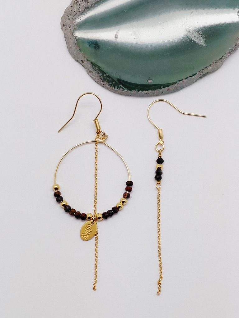 [252.MP-GPI] MP - BOUCLES D'OREILLES | Gold Brown