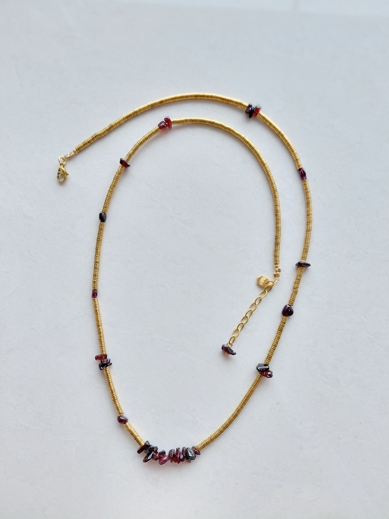 [252.OLIVIO/L-N-GBU] OLIVIO - COLLIER | Gold Bordeaux