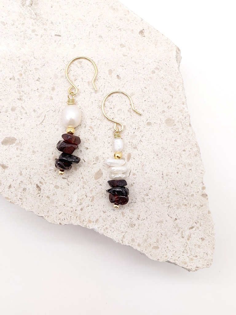 OLIVIO - BOUCLES D'OREILLES | Gold Bordeaux