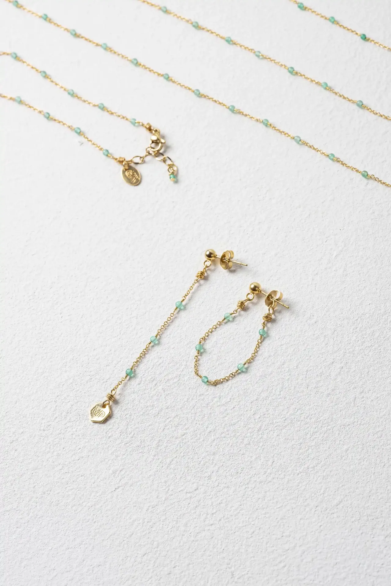 RIVE - BOUCLES D'OREILLES | Gold Green